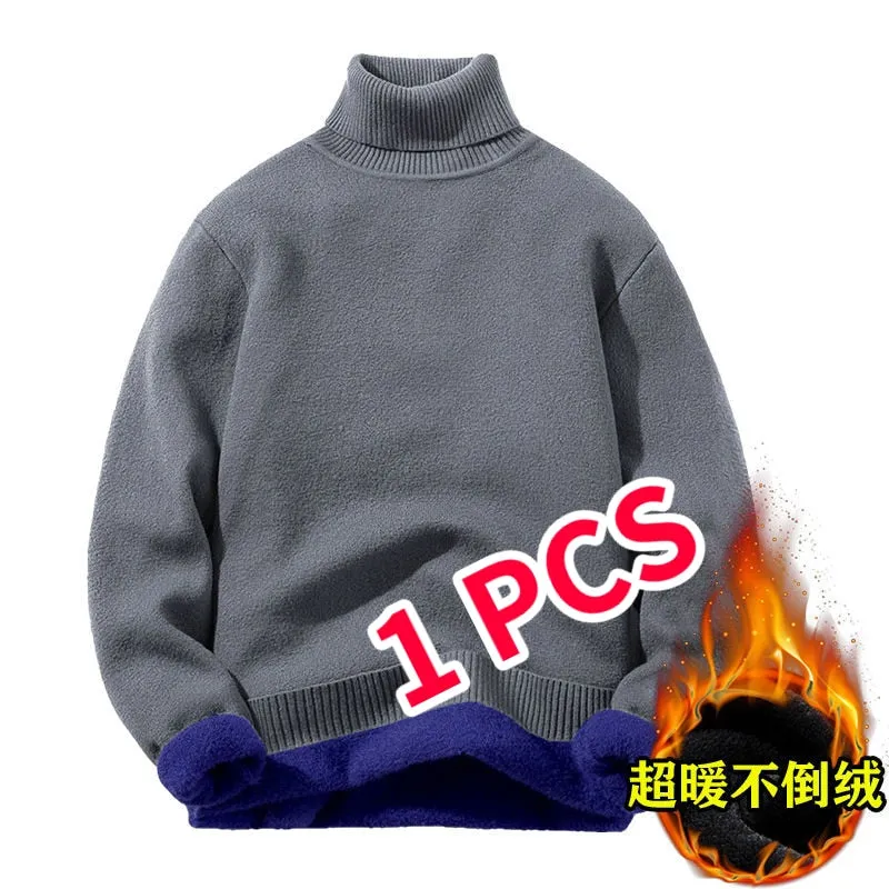 2PCS Men's Fleece Thickened  Sweater