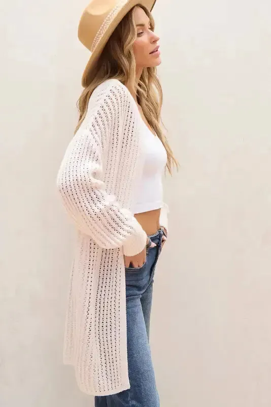 Airy Chic Crochet Cardigan