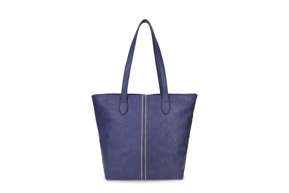 Andrea Shopper Handbag Navy