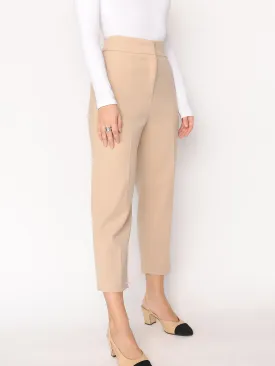 Beige Cropped Pants