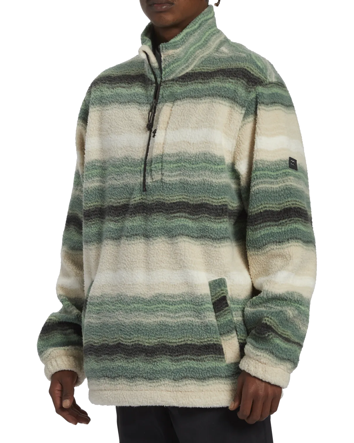 Boundary Mock Neck Fleece in Matcha