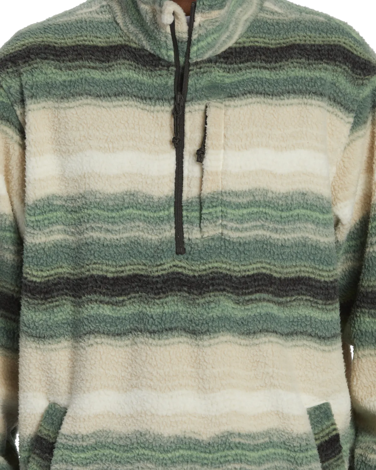 Boundary Mock Neck Fleece in Matcha