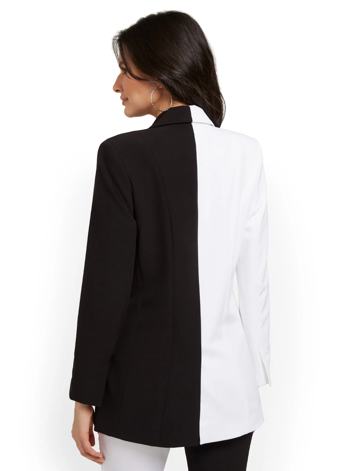 Colorblock Double-Breasted Jacket