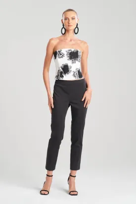 Cotton Poplin Embroidered Bustier