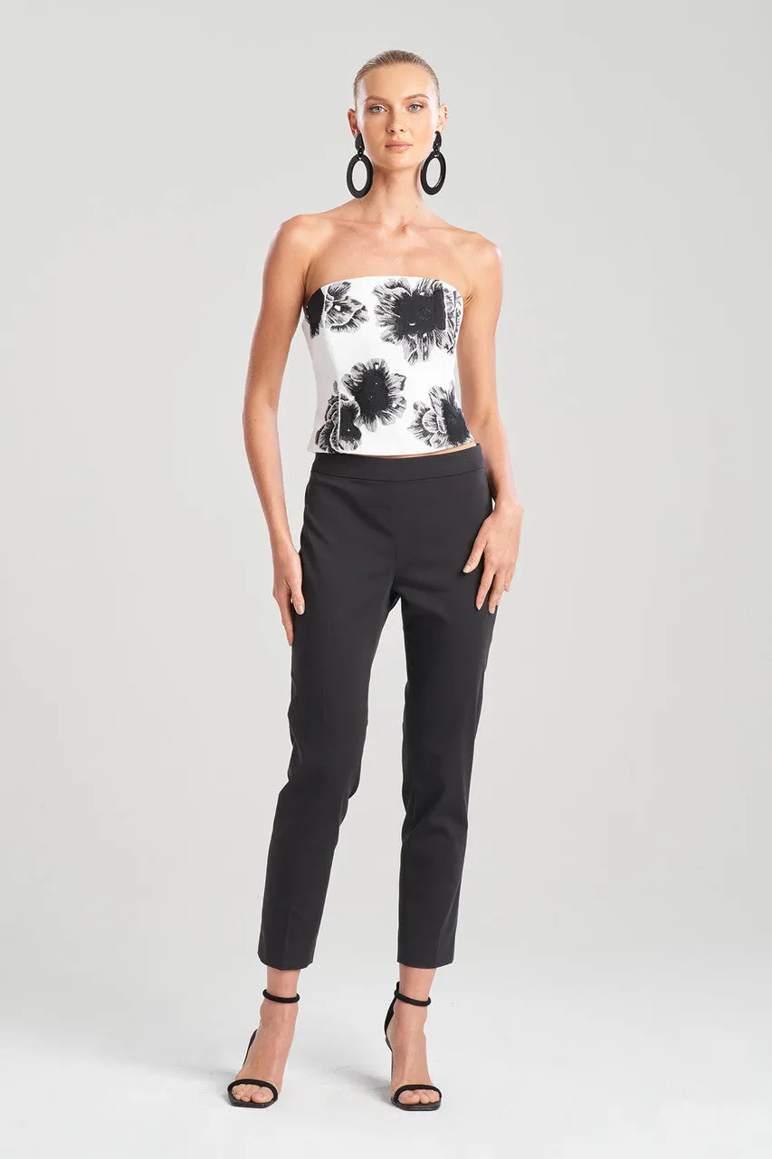 Cotton Poplin Embroidered Bustier