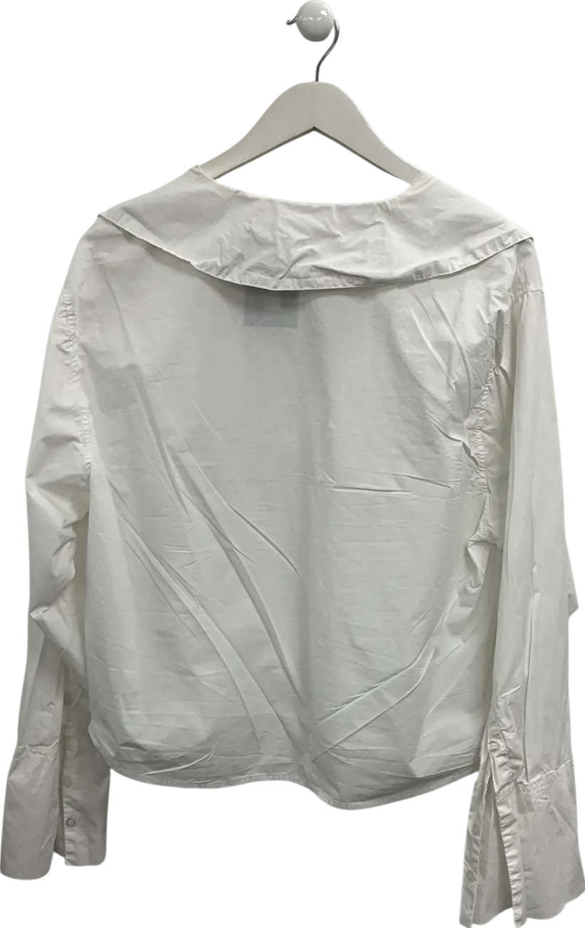 Deiji Studios Organic Poplin Shirt In White UK M