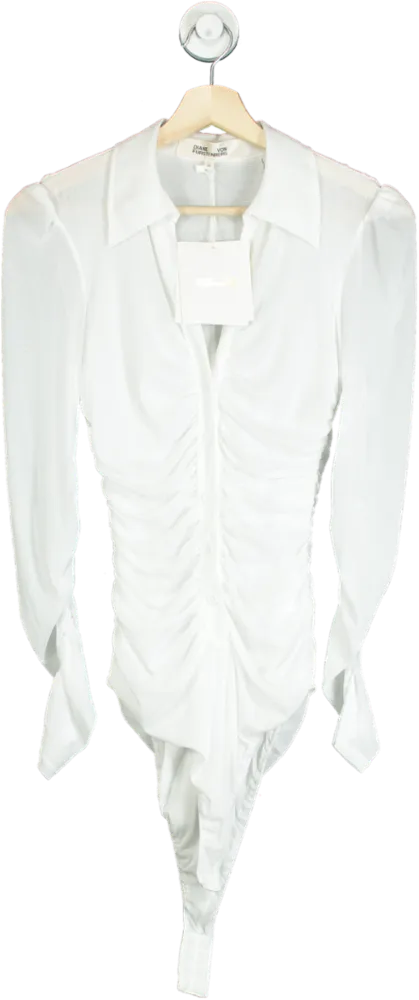 Diane Von Furstenberg Ivory Giorgi Bodysuit UK M