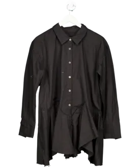 Free People Black Freya Poplin Shirt DRESS UK XS