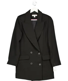 Free People Premium Black Maxima Relaxed Longline Blazer Jacket UK XS
