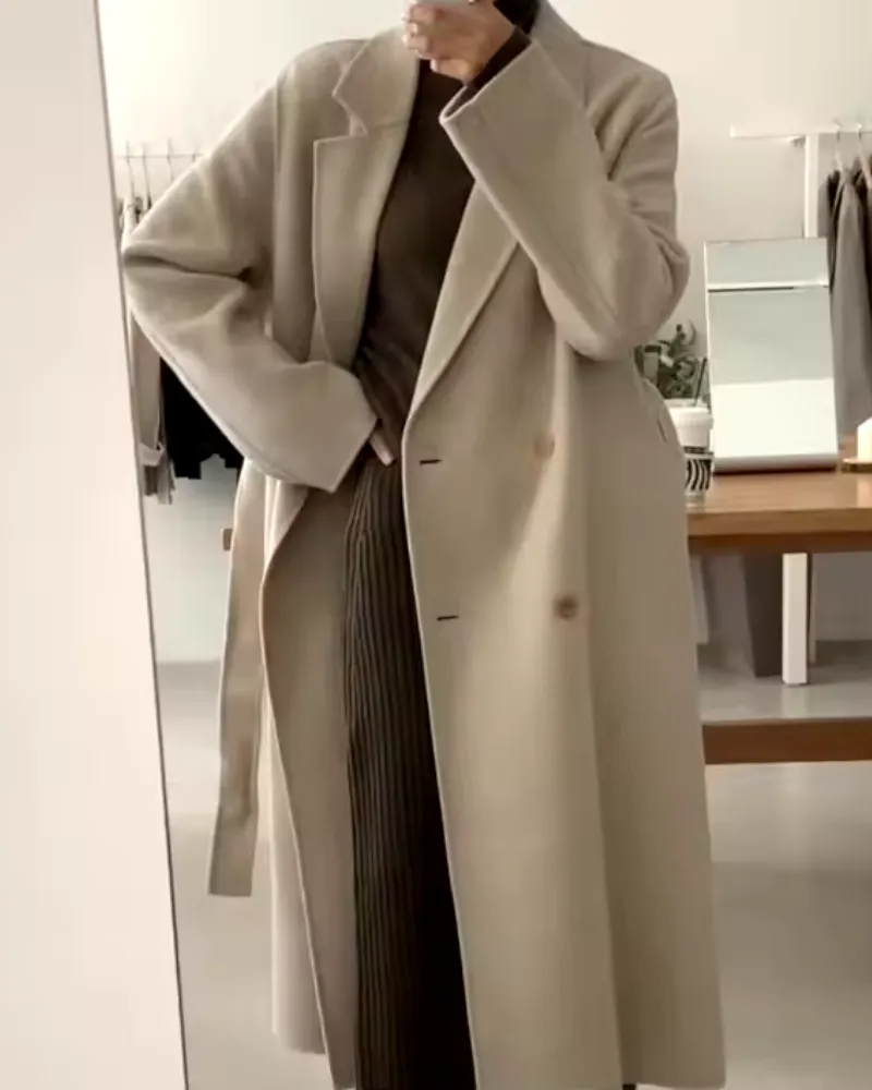 Ivyshape | Casual Double Breasted Coat