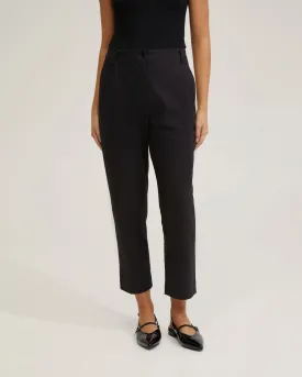 Kate Linen Pants With Contrast Panel