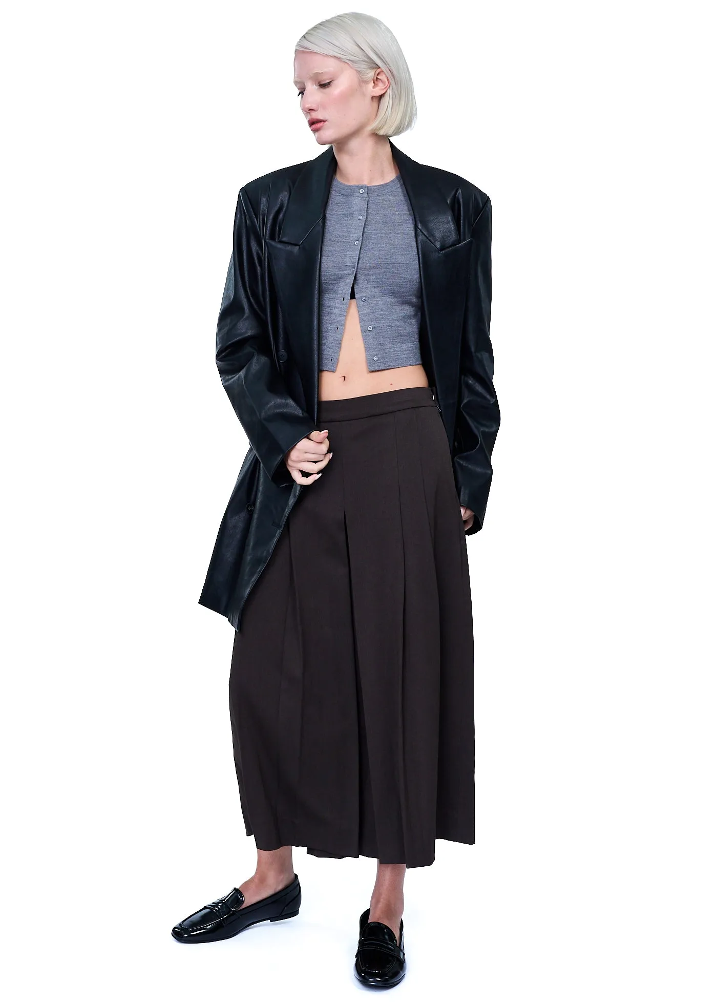 Klint Studio Leather Longline Blazer