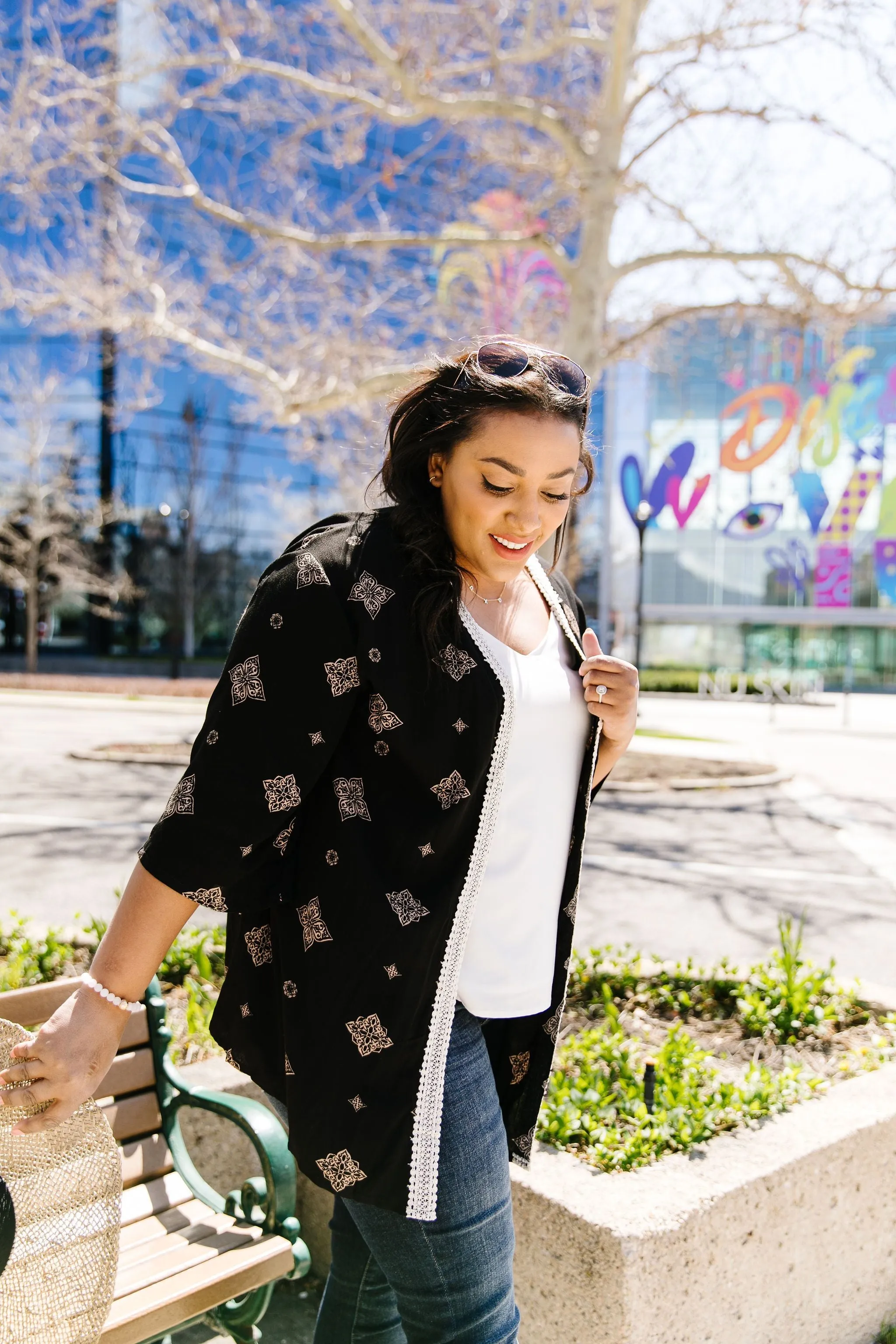 Lace Trimmed Kimono