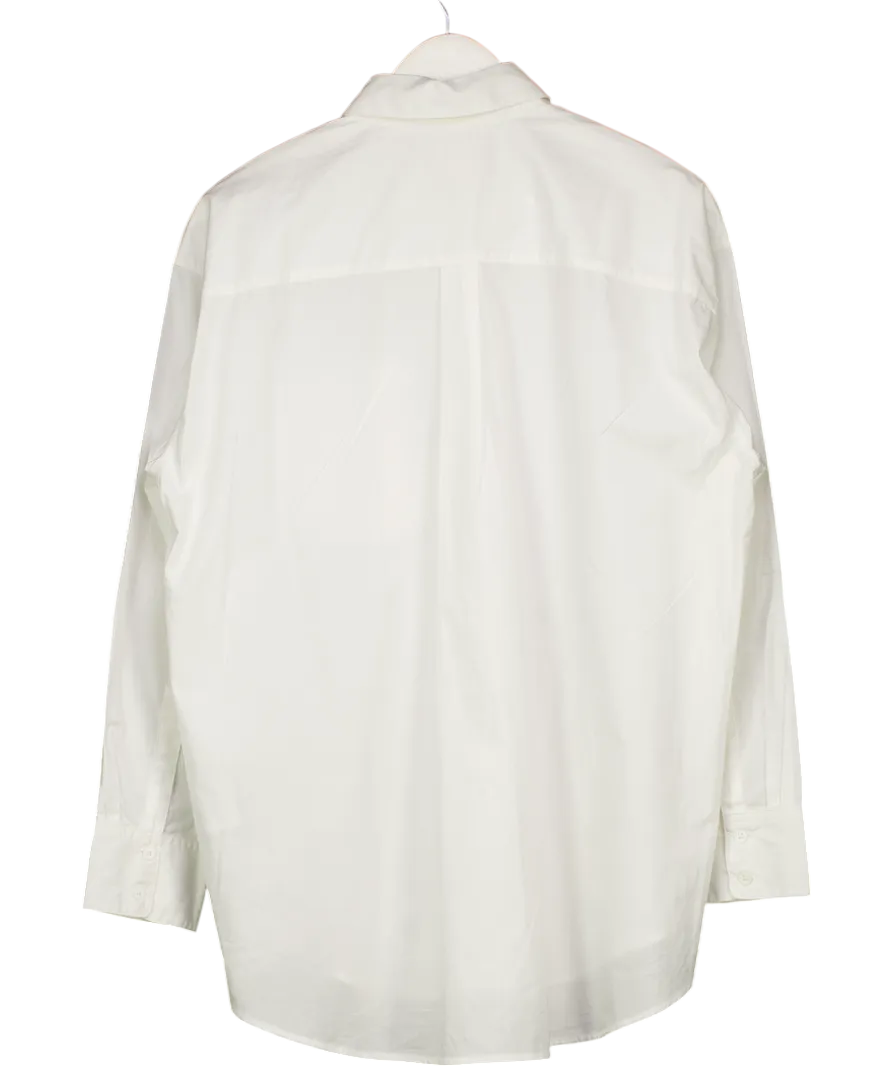 levis White Harlie Cotton Boyfriend Shirt UK S