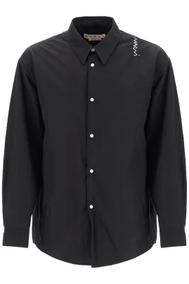 Marni Padded Overshirt With Embroidered Logo