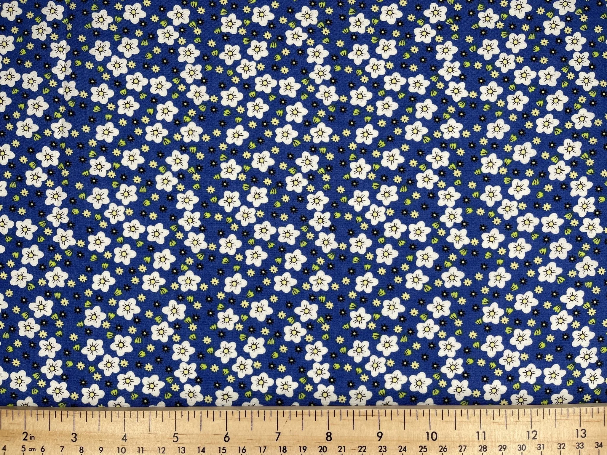 Modern Daisy - Washed 100% Cotton Poplin  Reactive Print -8039