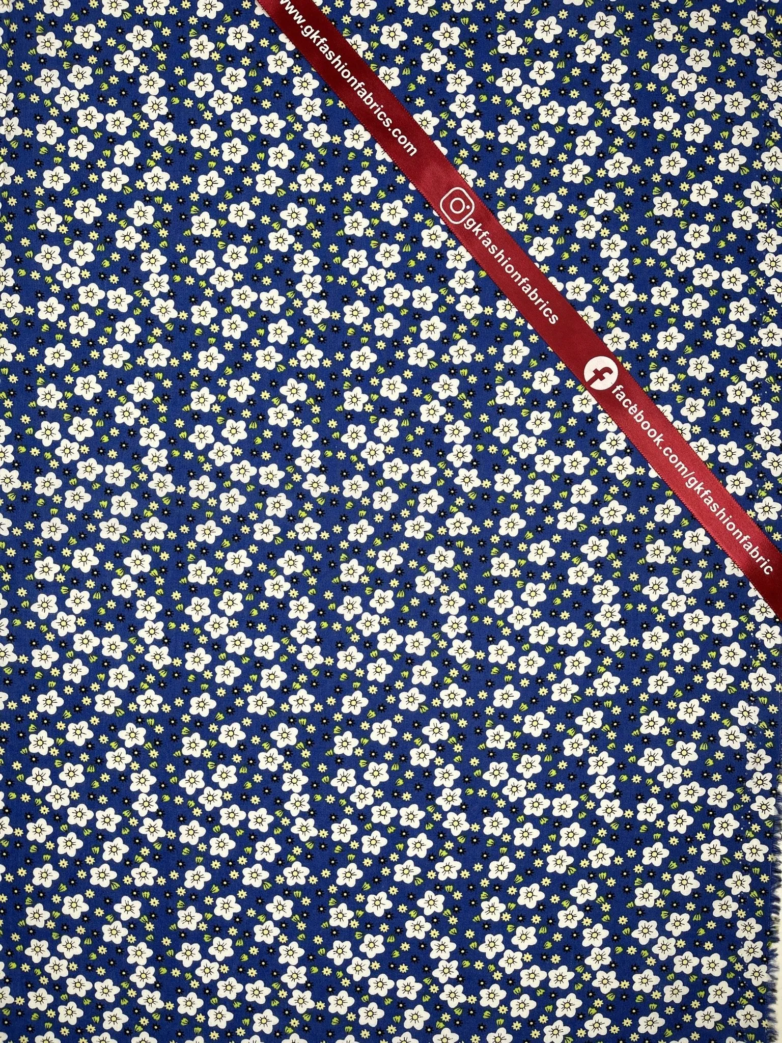 Modern Daisy - Washed 100% Cotton Poplin  Reactive Print -8039