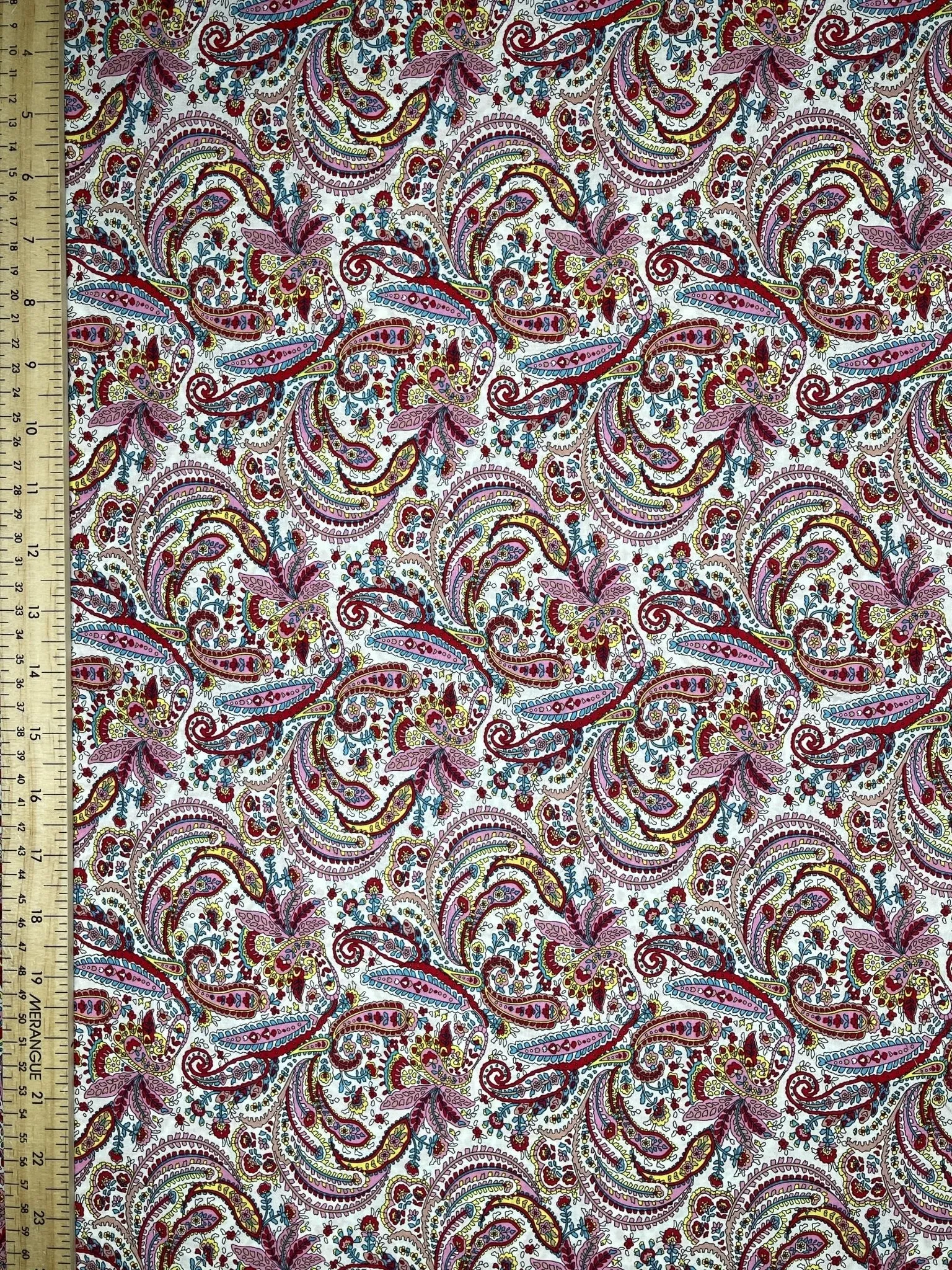 Modern Paisley - Washed 100% Cotton Poplin  Reactive Print - 8008