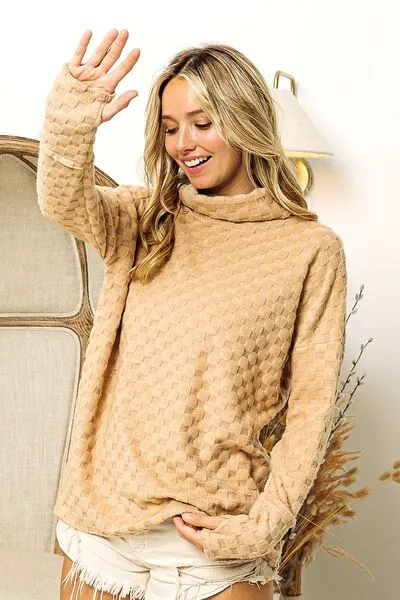 One Step Ahead Checkered Thumbhole Top