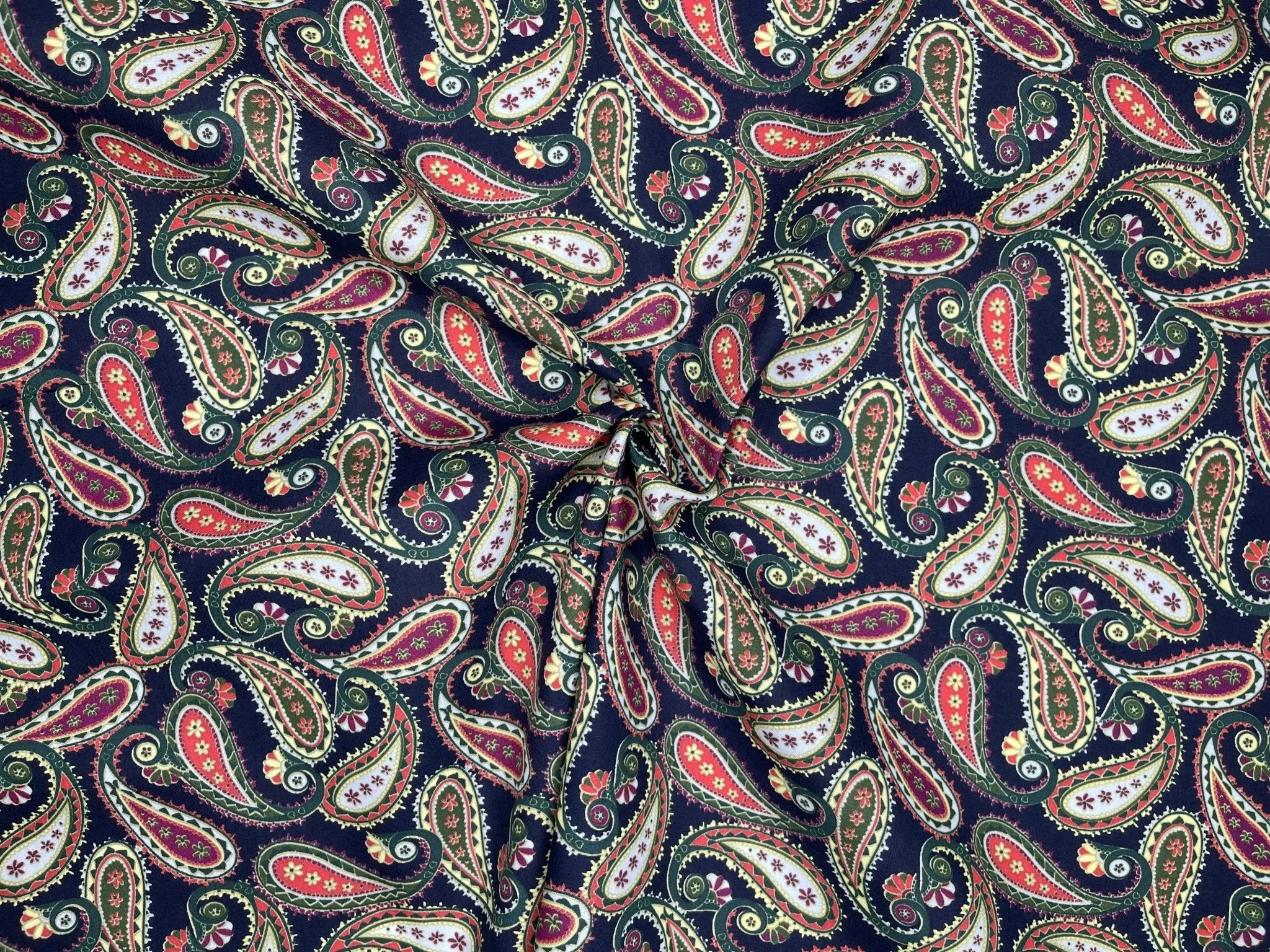 paisley Traditional - Washed 100% Cotton Poplin  Reactive Print -8009