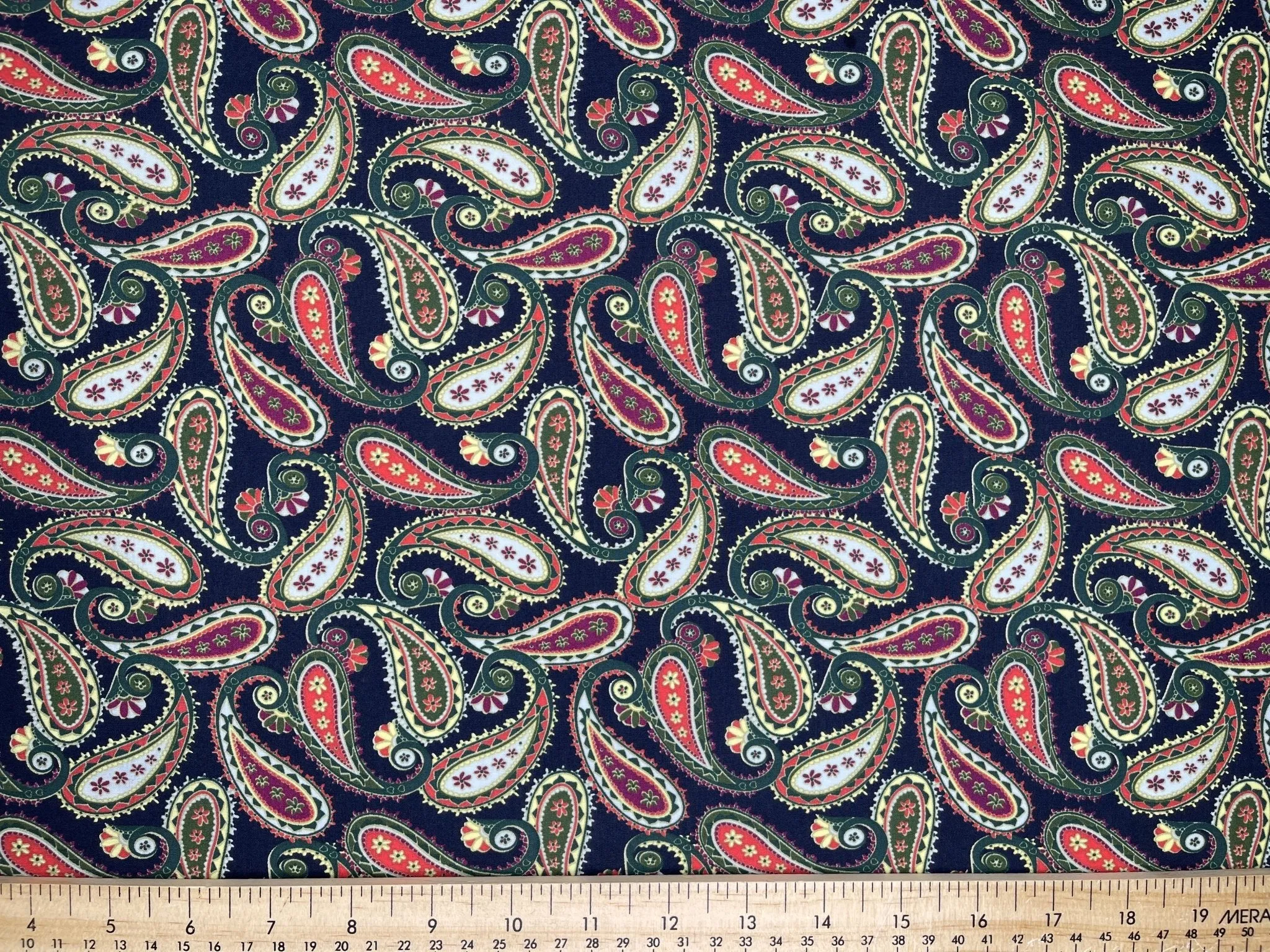 paisley Traditional - Washed 100% Cotton Poplin  Reactive Print -8009