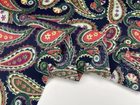 paisley Traditional - Washed 100% Cotton Poplin  Reactive Print -8009