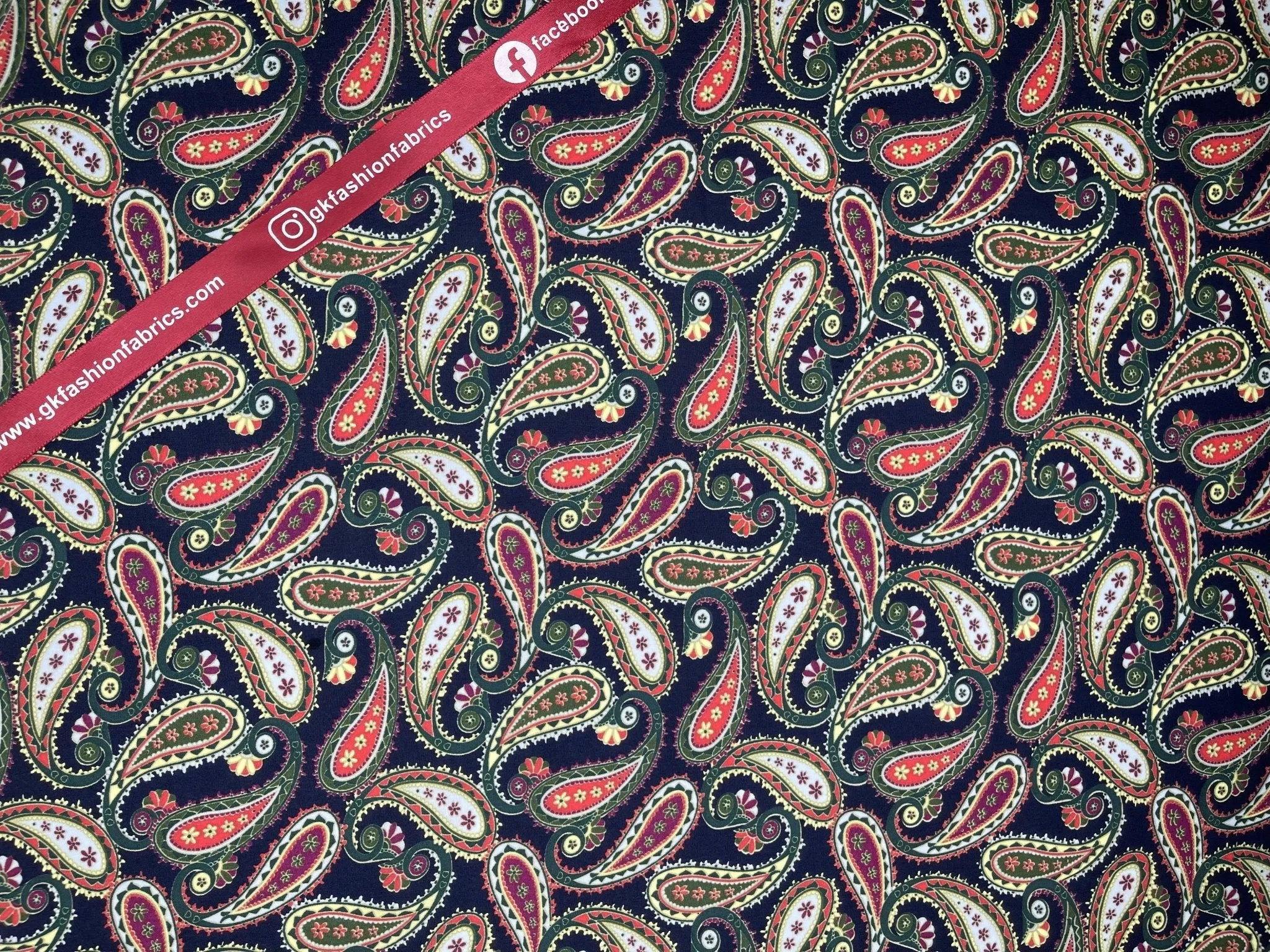 paisley Traditional - Washed 100% Cotton Poplin  Reactive Print -8009