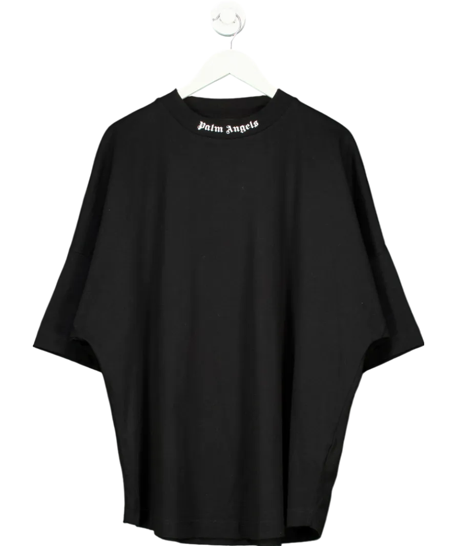Palm Angels Black Oversized Mock Neck T-shirt UK XL