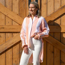 Penny Shirt - Peach Stripe