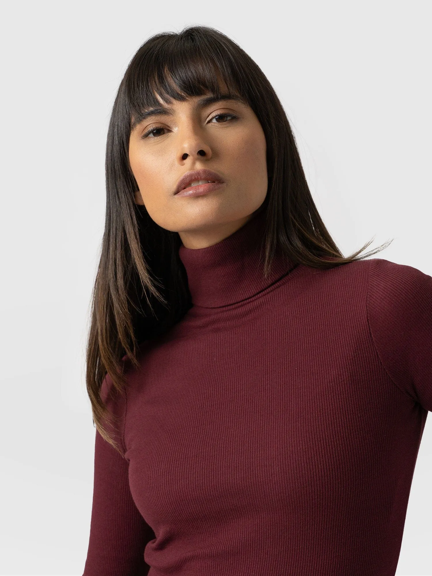 Pocket Turtle Neck - Burgundy
