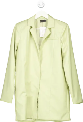 PrettyLittleThing Light Green Longline Blazer UK 6
