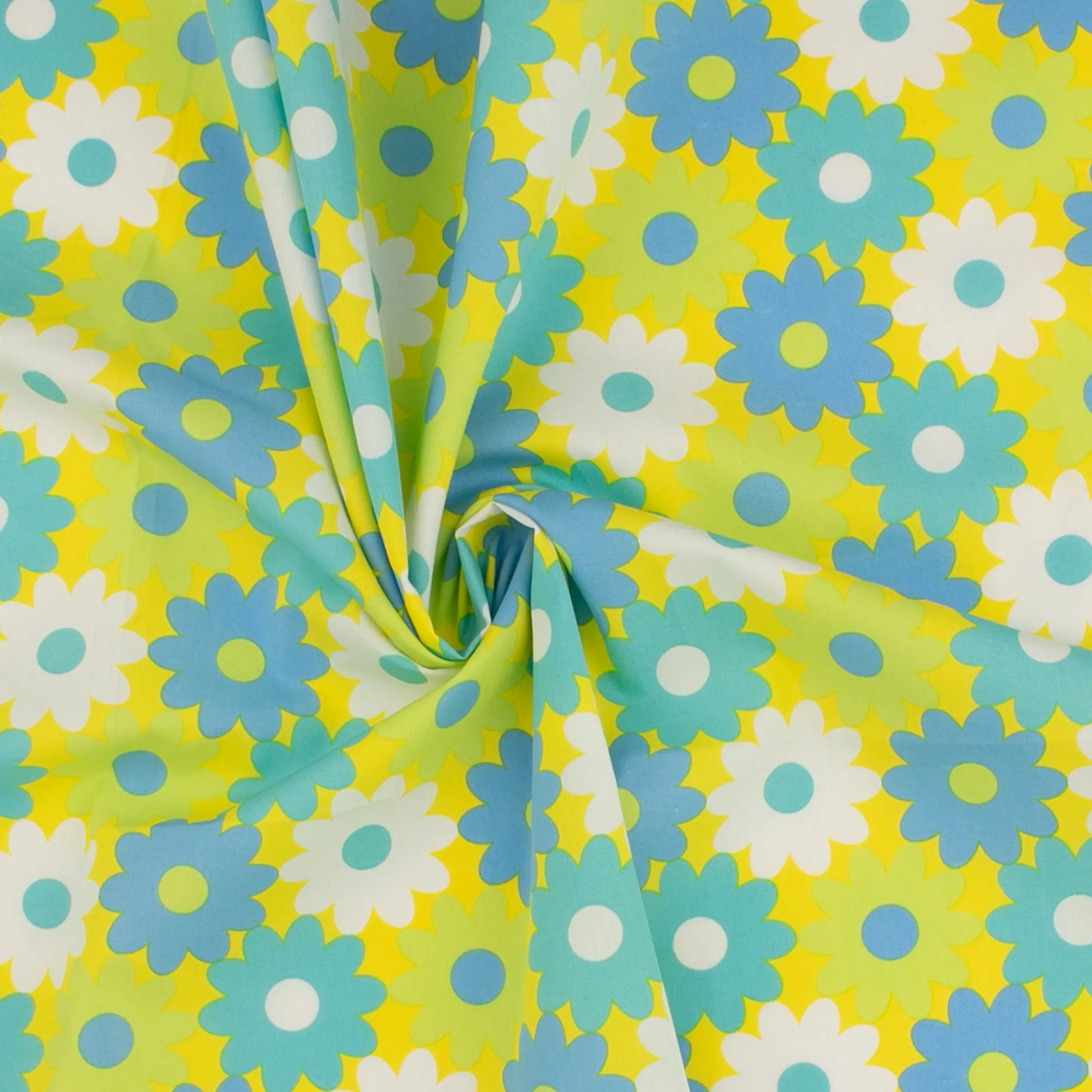 Printed Poplin - HULA-HOOP - 002 - Yellow