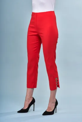 Solid Techno Cropped Pants