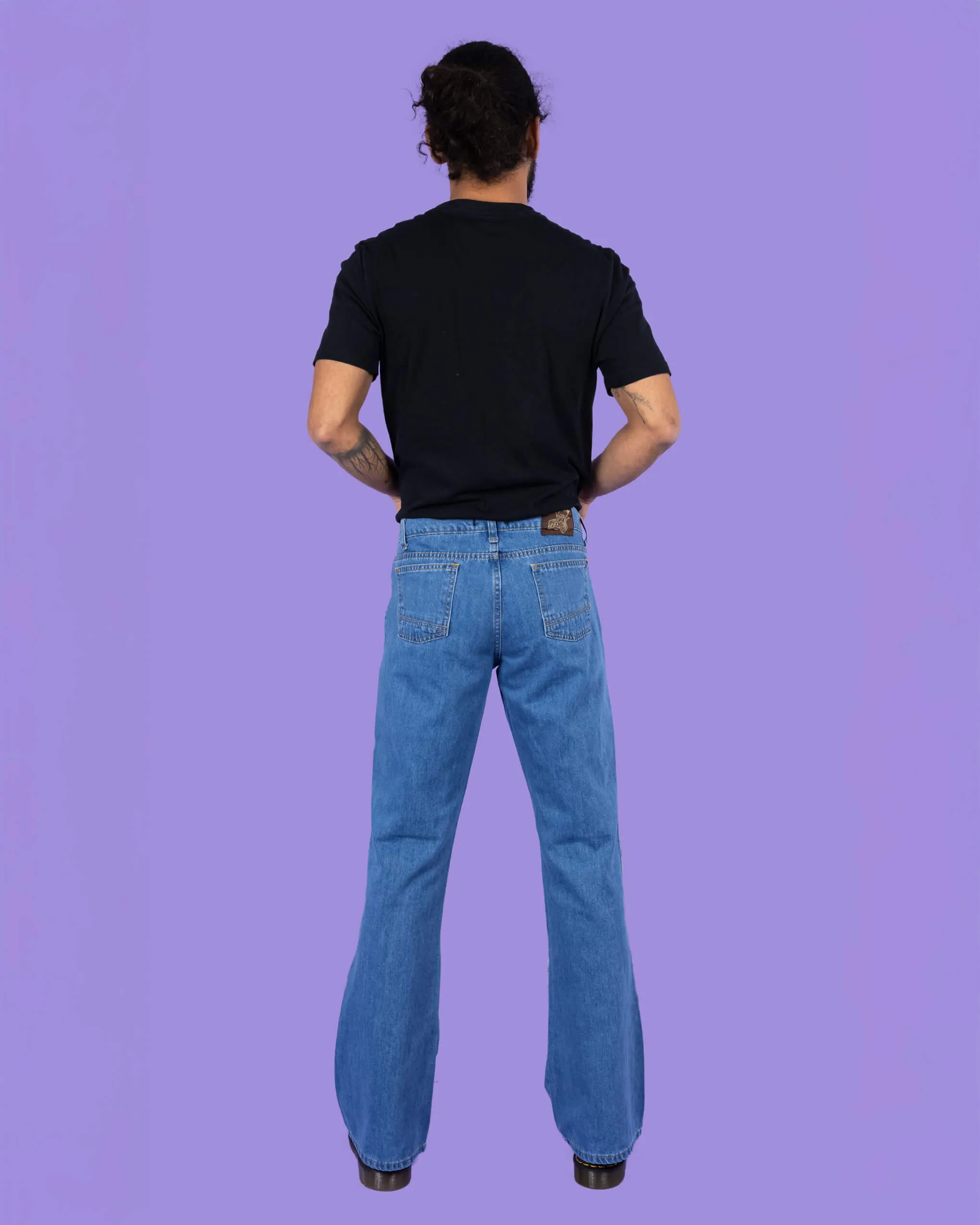 Stonewash Retro Boot Cut Flare Jeans