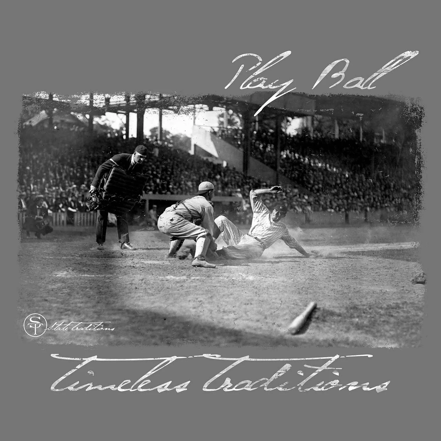 Timeless Traditions Baseball T-Shirt Grey