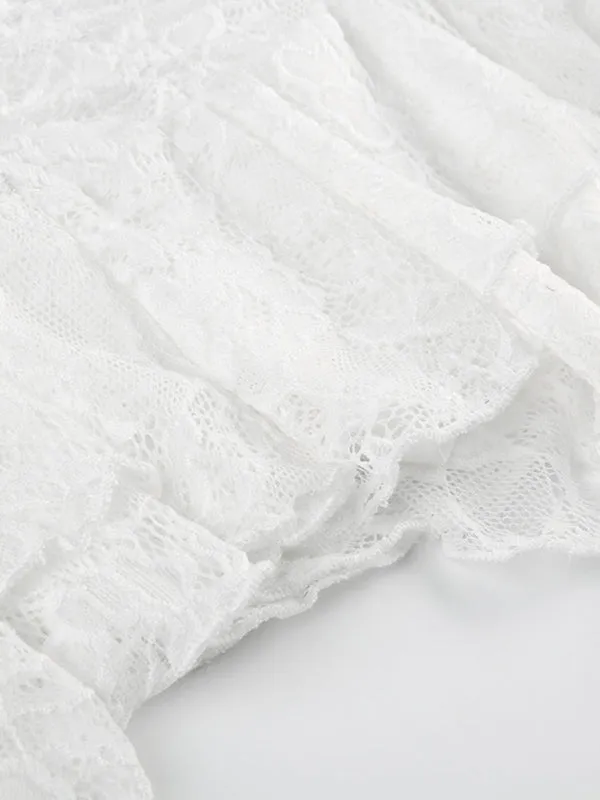 Trendy Ruffle Lace Mini Skirt for Summer Vibes