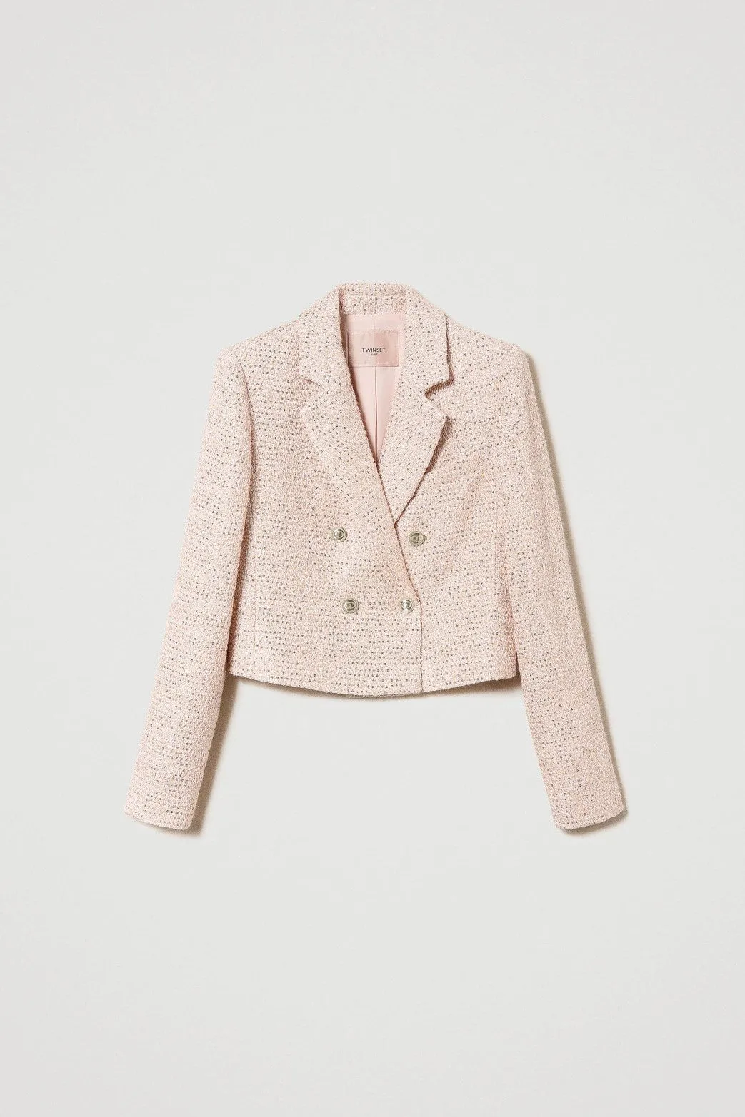 Twinset Woven Cropped Blazer