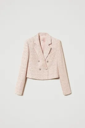 Twinset Woven Cropped Blazer