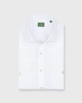 Western Work Shirt in White Poplin