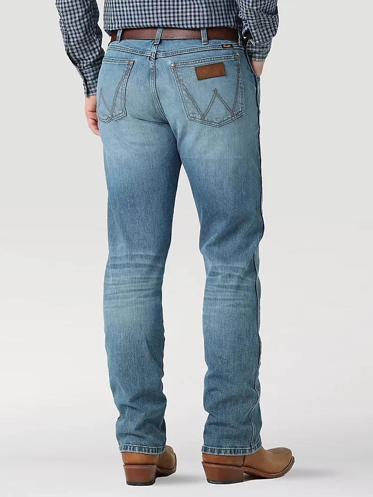 Wrangler Retro Men's Green Jean Slim Boot Jean- Evergreen