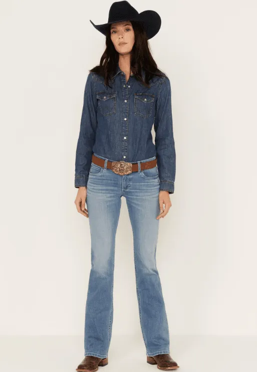 Wrangler Retro Women's Mae Mid Rise Paisley Bootcut Jean 112330010