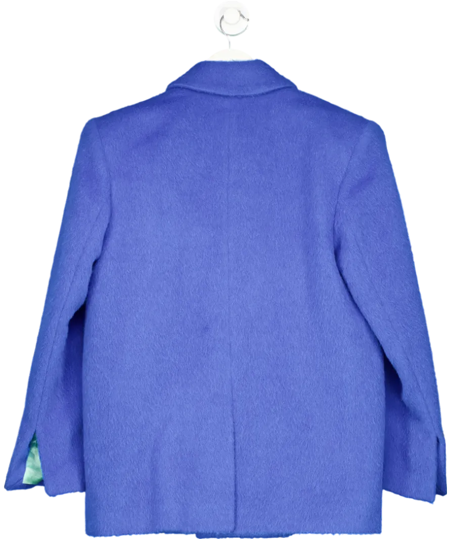 Yomi Blue Longline Double Breasted Blazer UK S/M