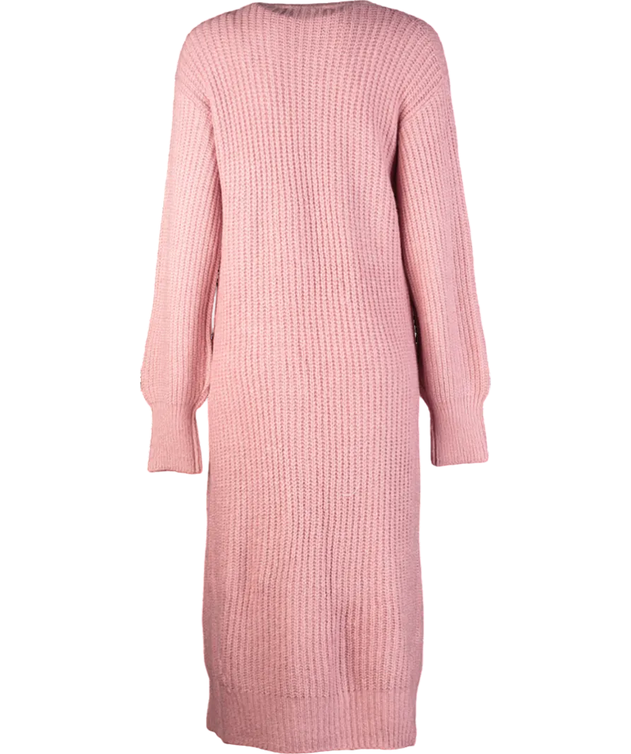 ZARA Pink Longline Cardigan UK S