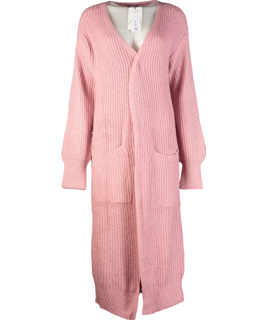 ZARA Pink Longline Cardigan UK S