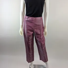 Zara Woman Silky Fushia Cropped Pants 10
